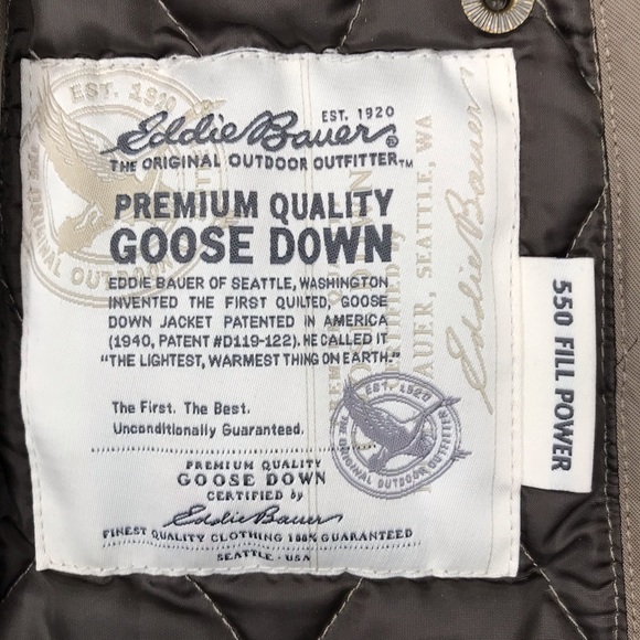 Eddie Bauer Quilted Goose Down Jacket-Vest - S - Picture 12 of 16